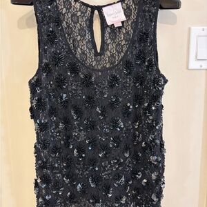 Romeo & Juliet Couture Black Lace Top
